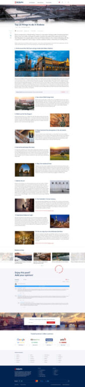 Screenshot of a single entry page