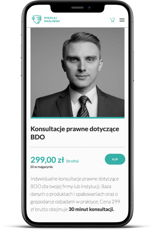 Web design - visualization of the offer on website