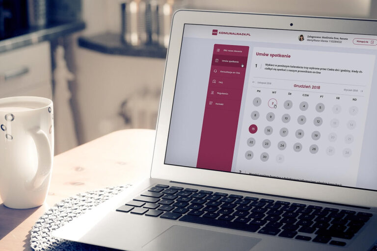 Visualization of calendar page in desktop version